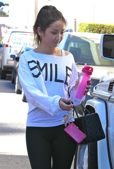 Brenda Song leaving the gym in Studio City 1/19/13 