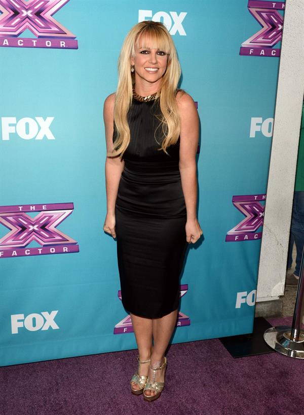 Britney Spears attends 'The Factor' Season Finale Press Conference at CBS Studios in L.A. - Dec. 17,2012 
