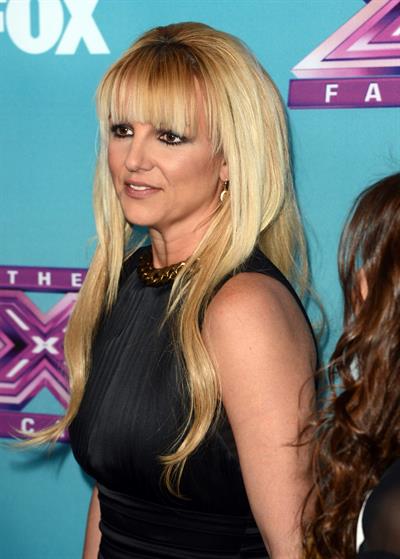 Britney Spears attends 'The Factor' Season Finale Press Conference at CBS Studios in L.A. - Dec. 17,2012 