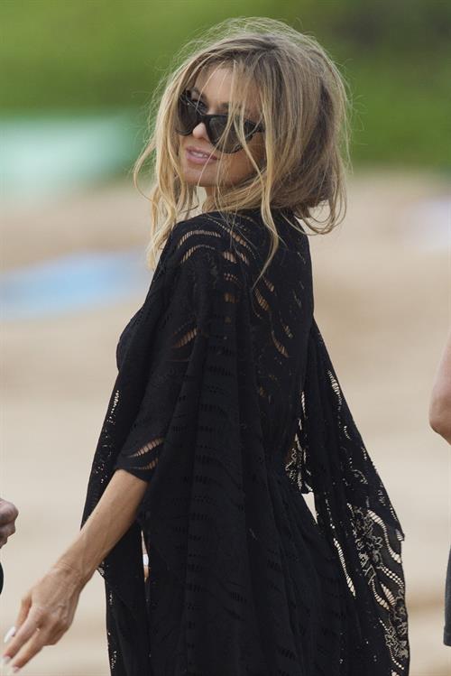 Carmen Electra – beach shoot candids in Hawaii 10/3/13  