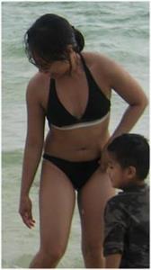 Anonymous in a bikini