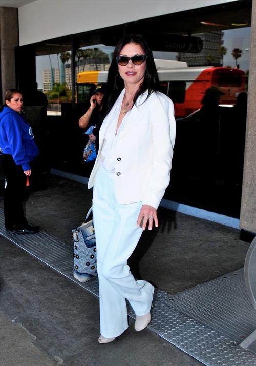 Catherine Zeta Jones arrives at LAX, LA - June 1, 2012