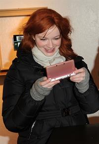 Christina Hendricks Nintendo 3Ds Experience Lounge in Park City on January 23, 2012