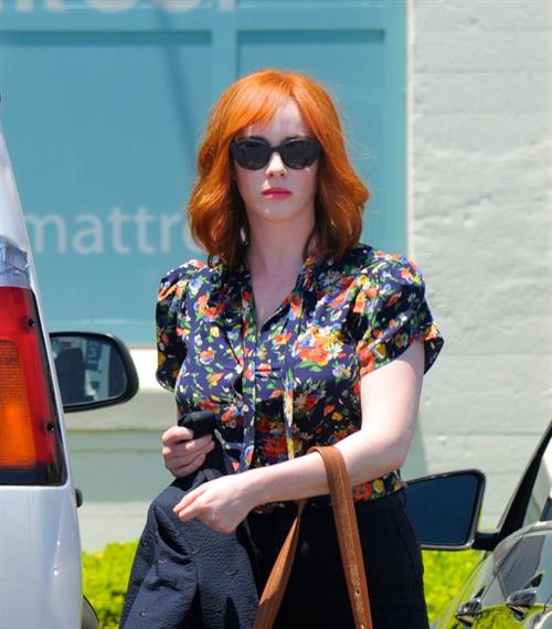 Christina Hendricks out running errands in Culver City on June 21, 2011 