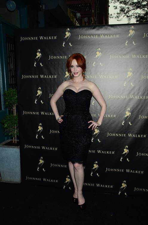 Christina Hendricks Johnnie Walker Father's Day gifting event in New York City on June 9, 2011