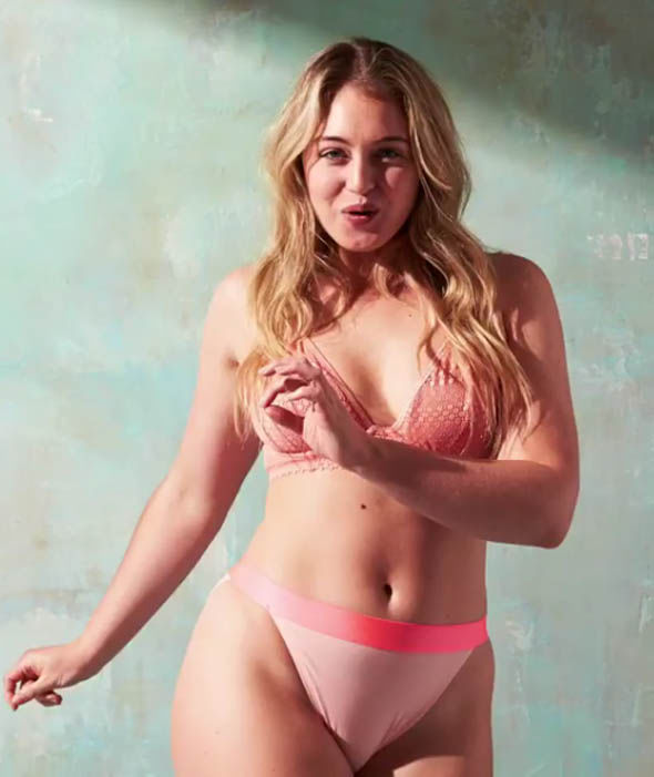 Iska Lawrence in lingerie