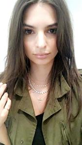 Emily Ratajkowski taking a selfie