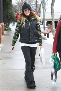 Daisy Fuentes Christmas shopping in Aspen 12/24/12 