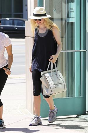 Dakota Fanning - makes time for the gym in Studio City August 9, 2012