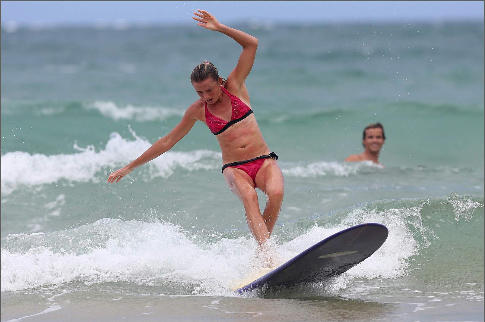 Daniela Hantuchova Bikini Pictures Daniela Hantuchova bikini beach surfing candids in Brisbane, Australia, December 26, 2012