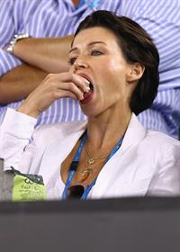 Dannii Minogue During day eight of the Australian Open Melbourne Park on January 21, 2013