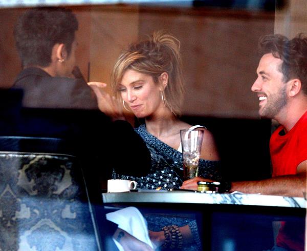 Delta Goodrem Spotted with boyfriend Darren McMullen and friends at Sydney's Park Hyatt Hotel, Sydney, Australia 