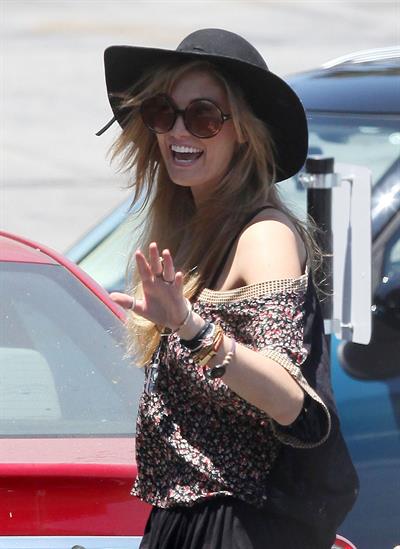 Delta Goodrem - Heads to Capital Records in Hollywood - July 6, 2012 