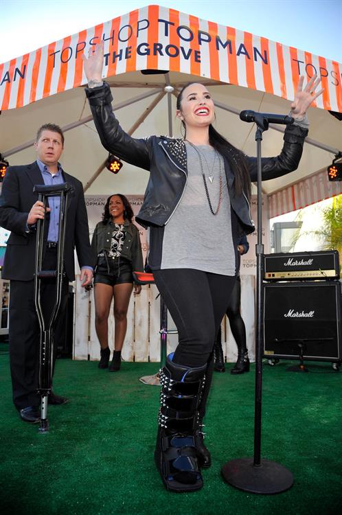 Demi Lovato Topshop Topman LA Grand Opening at The Grove in LA 2/14/13 