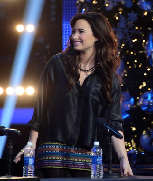 Demi Lovato The X Factor season finale news conference in LA 12/17/12 