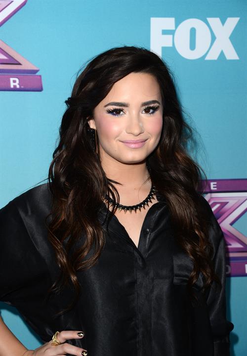 Demi Lovato The X Factor season finale news conference in LA 12/17/12 