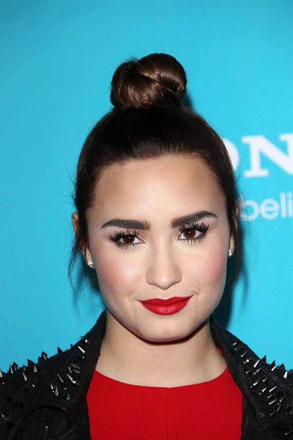 Demi Lovato The Factor finalists party in LA 11/5/12