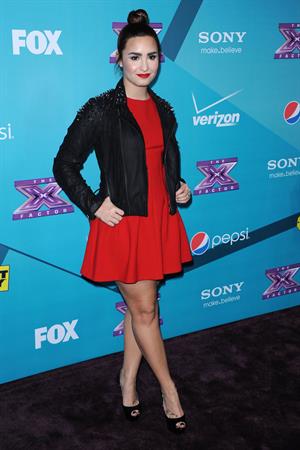 Demi Lovato The Factor finalists party in LA 11/5/12