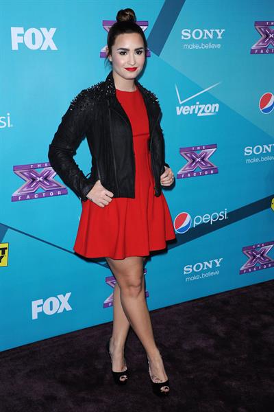 Demi Lovato The Factor finalists party in LA 11/5/12