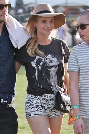 Diane Kruger attends the H&M Loves Music Coachella 2013 kick-off Event at Merv Griffin Estate in La Quinta in April 