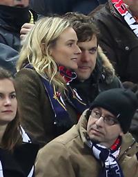 Diane Kruger France vs.Germany friendly soccer game in Paris, Frannce on February 6, 2013