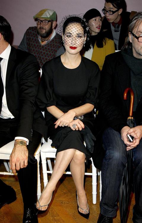 Dita Von Teese Aleis Mabille Fashion Show at Paris Fashion Week 1/21/13 
