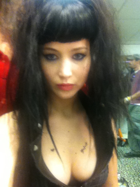 Jennifer Lawrence taking a selfie