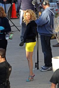 Elizabeth Banks on the set of 'Walk Of Shame' in Los Angeles 1/16/13 