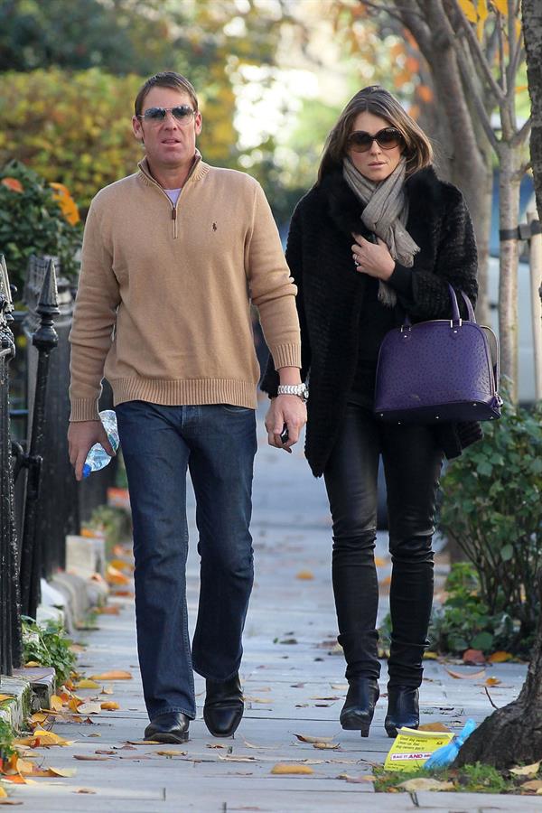 Elizabeth Hurley walking in London - November 14, 2012 