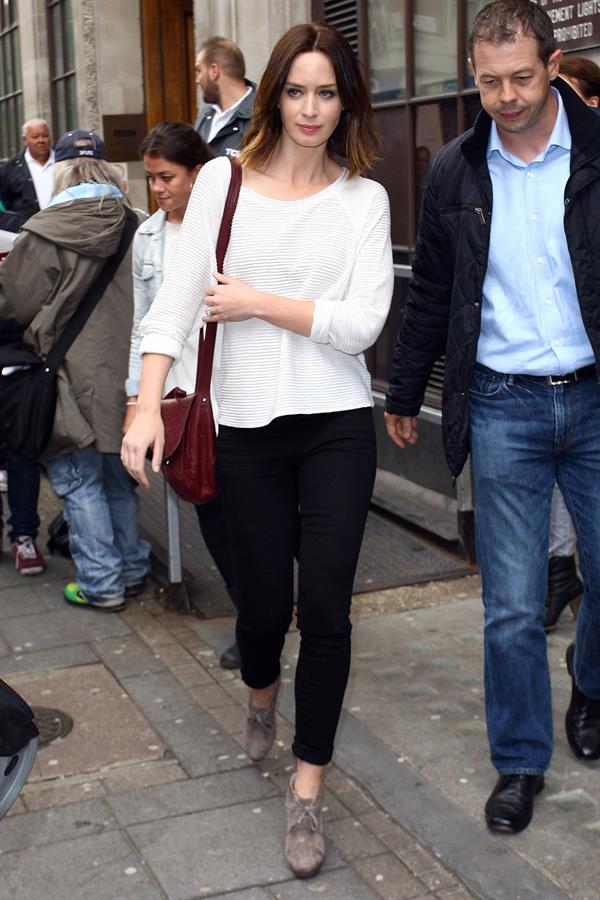 Emily Blunt - Seen leaving BBC Radio One studios, London - June 13, 2012 