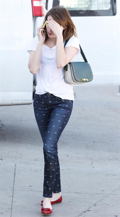Emma Roberts - Spotted with her hearts in her boots in Santa Monica (14.02.2013) 