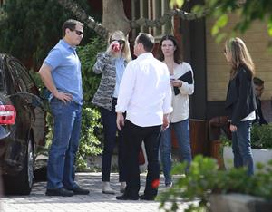 Emma Stone at a film studio office on October 10, 2012