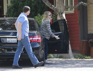 Emma Stone at a film studio office on October 10, 2012