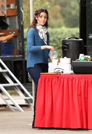 Emmy Rossum on the set of 'You're Not You' in Los Angeles 11/16/12 