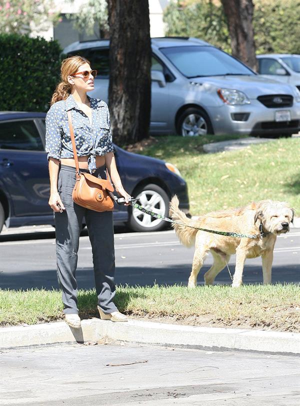 Eva Mendes - Walking her dog in Los Angeles - August 31, 2012