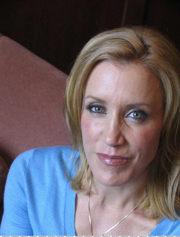 Felicity Huffman Photoshoot in blue shirt