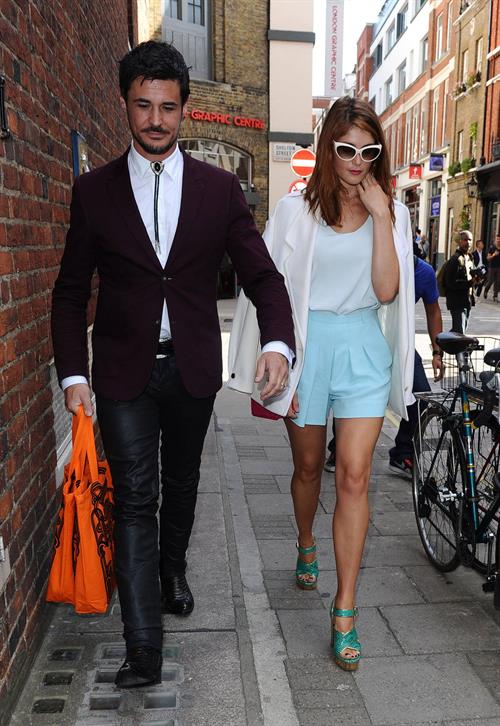 Gemma Arterton arriving at Somerset House for London Fashion Week - September 15, 2012
