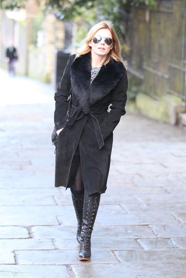 Geri Halliwell shopping for some roses in London on February 14, 2013