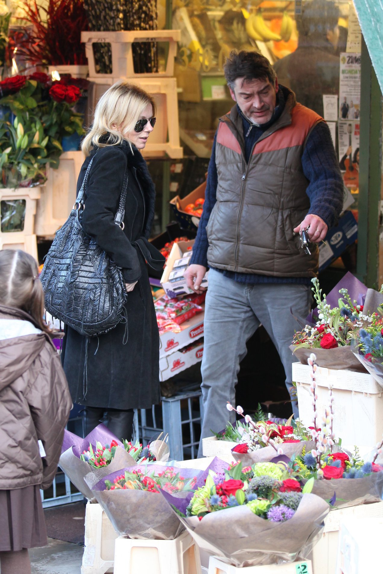 Geri Halliwell shopping for some roses in London on February 14, 2013