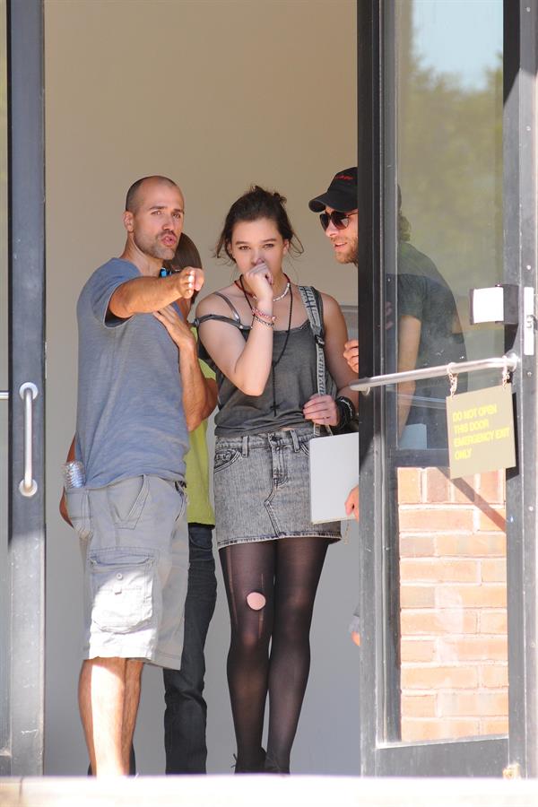 Hailee Steinfeld filming 'Can A Song Save Your Life' 7/9/12 