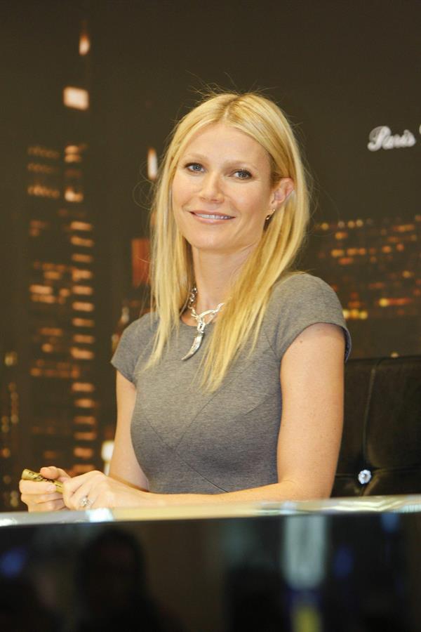 Gwyneth Paltrow makes an in store appearance for Boss Nuit at Paris Gallery, Dubai Mall on December 5, 2012 