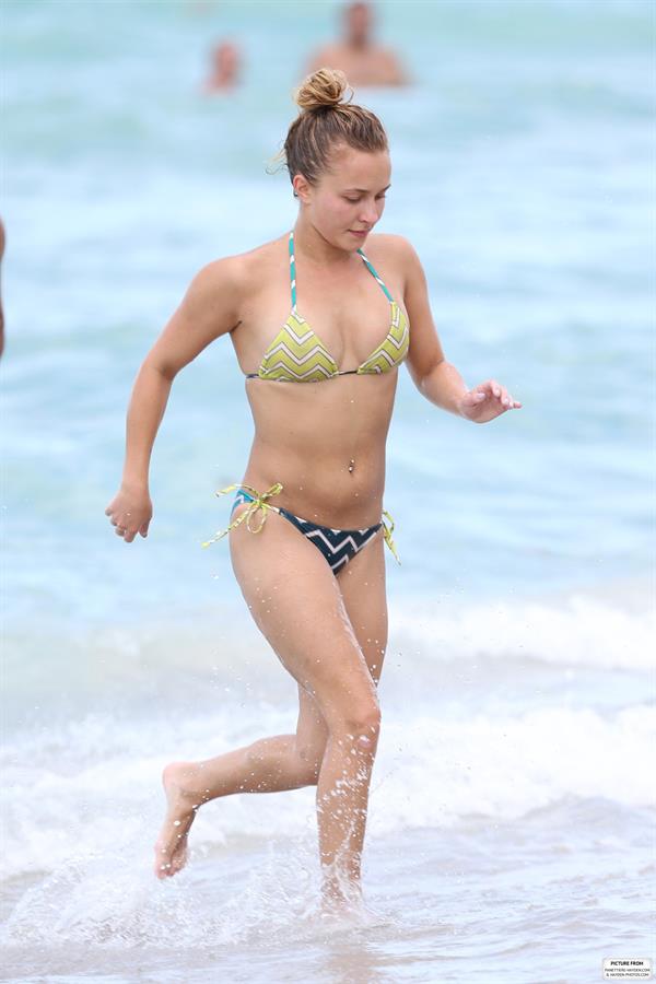 Hayden Panettiere - Bikini candids in Miami 9/1/13
