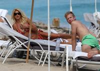 Victoria Silvstedt Spends the day on the beach in bikini in Miami on November 16, 2012