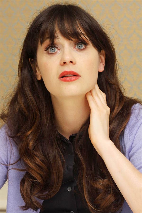 Zooey Deschanel New Girl press con portraits by Vera Anderson 10/10/12