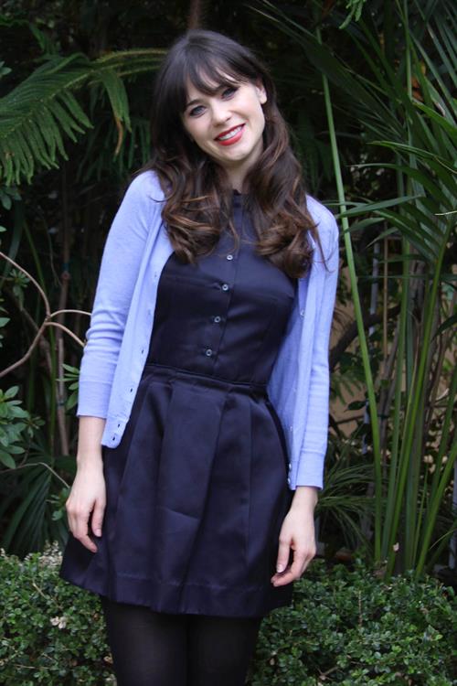 Zooey Deschanel New Girl press con portraits by Vera Anderson 10/10/12