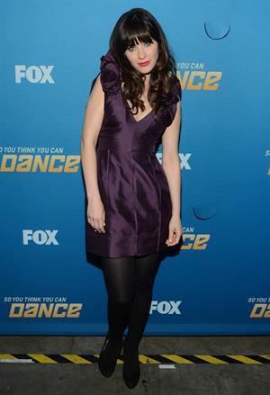 Zooey Deschanel - So You Think You Can Dance 200th Episode Celebration in Los Angeles on June 25, 2012
