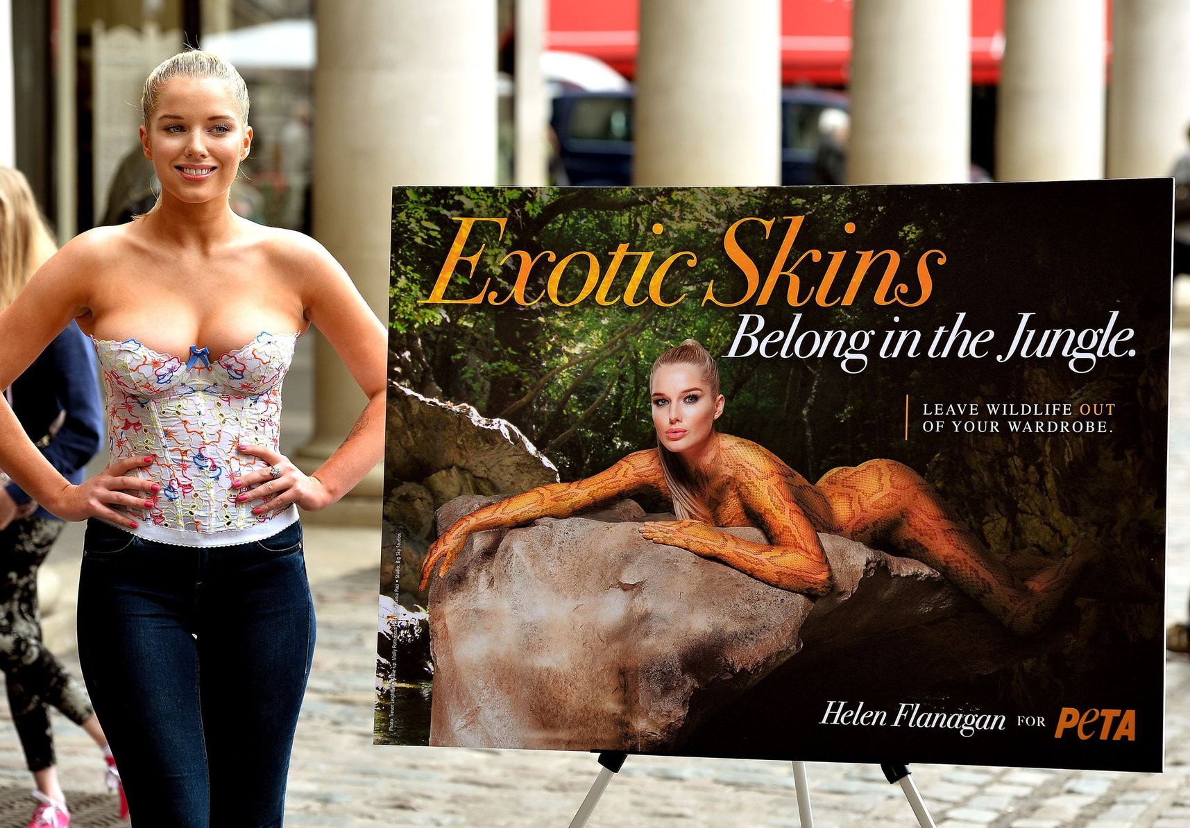 Helen Flanagan Pictures Helen Flanagan - Launches PETA's campaign to raise awareness of the use of eotic animal skins in London (23.05.2013)