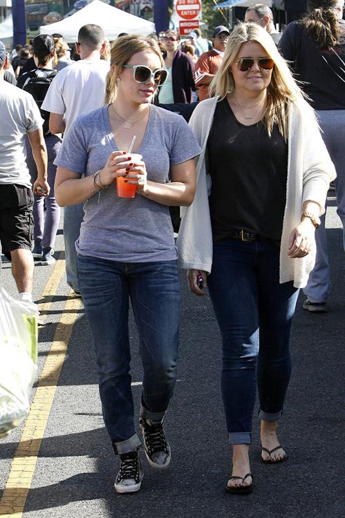Hilary Duff – Farmers Market in Studio City 11/10/13  