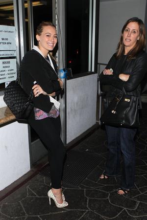 Hilary Duff Goes to dinner with a companion at E. Baldi Restaurant in Beverly Hills (May 8, 2013) 