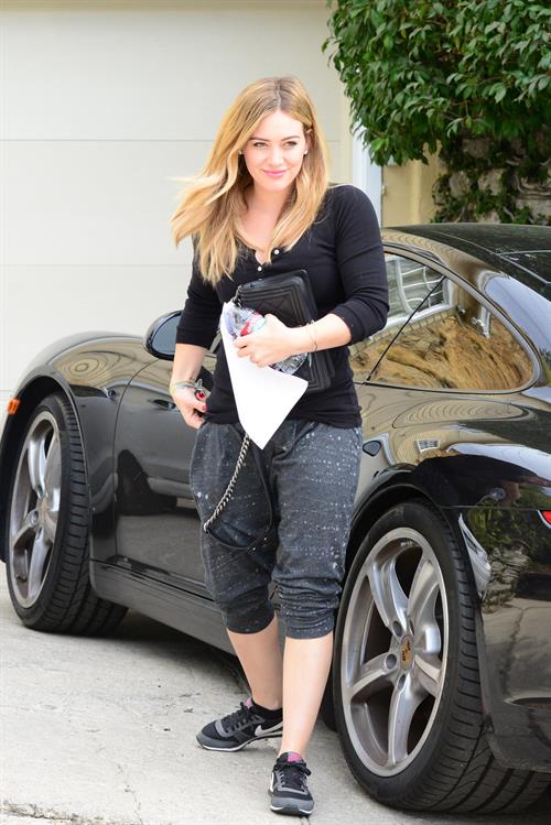 Hilary Duff - visits a friend in West Hollywood 11/7/13